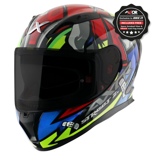 Axor Axor helmet street full face - bobby gloss black red - x-large